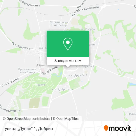 улица „Дунав“ 1 карта