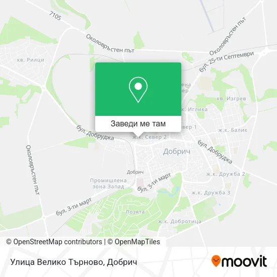 Улица Велико Търново карта