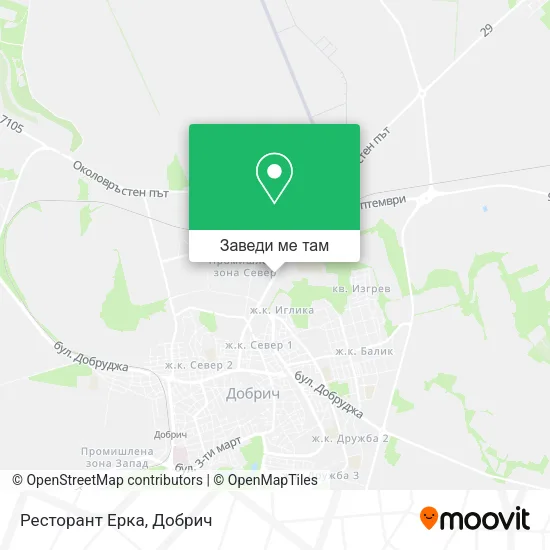 Ресторант Ерка карта