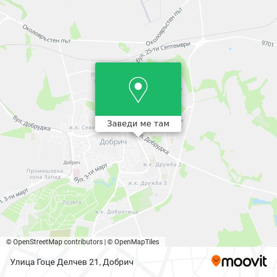 Улица Гоце Делчев 21 карта