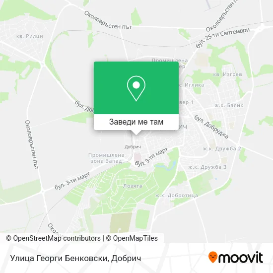 Улица Георги Бенковски карта