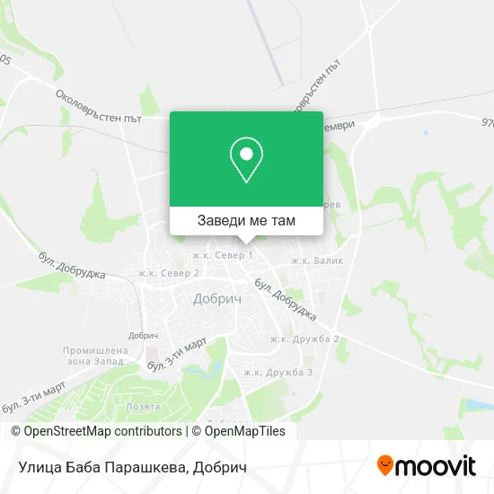 Улица Баба Парашкева карта