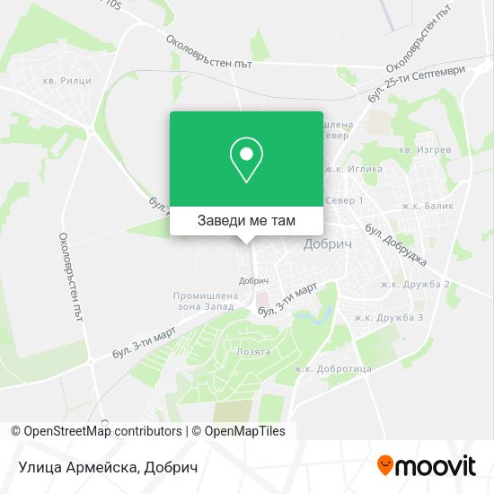 Улица Армейска карта