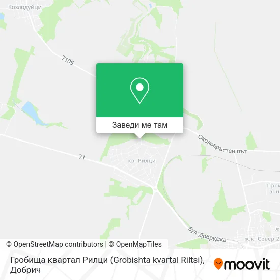 Гробища квартал Рилци (Grobishta kvartal Riltsi) карта