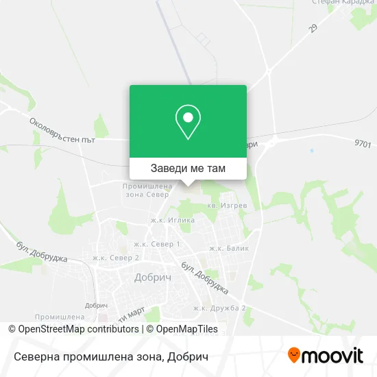 Северна промишлена зона карта