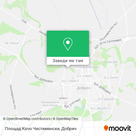 Площад Кочо Честименски карта