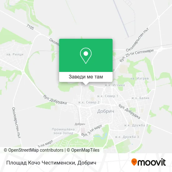 Площад Кочо Честименски карта