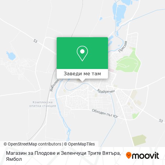 Магазин за Плодове и Зеленчуци Трите Вятъра карта
