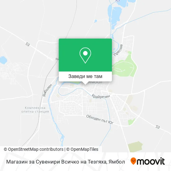 Магазин за Сувенири Всичко на Тезгяха карта