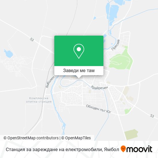 Станция за зареждане на електромобили карта