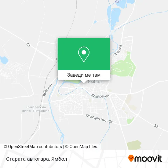 Старата автогара карта