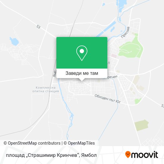 площад „Страшимир Кринчев“ карта