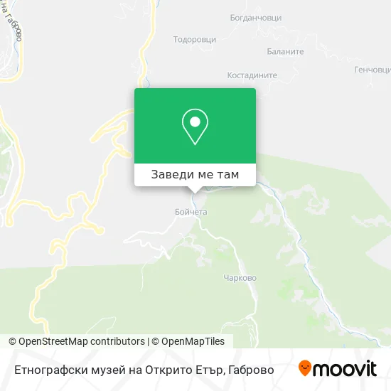 Етнографски музей на Открито Етър карта