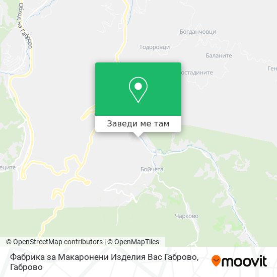 Фабрика за Макаронени Изделия Вас Габрово карта