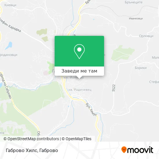 Габрово Хилс карта
