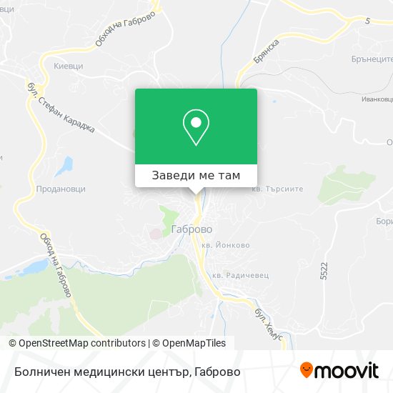 Болничен медицински център карта