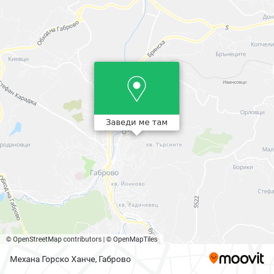 Механа Горско Ханче карта