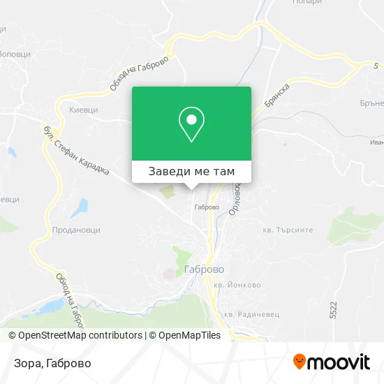 Зора карта
