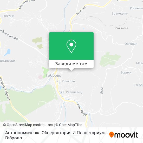 Астрономическа Обсерватория И Планетариум карта