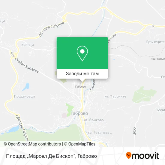Площад „Марсел Де Бископ“ карта