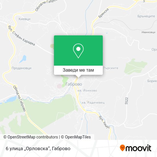6 улица „Орловска“ карта
