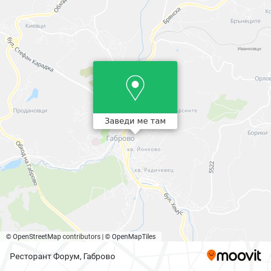 Ресторант Форум карта