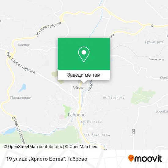 19 улица „Христо Ботев“ карта