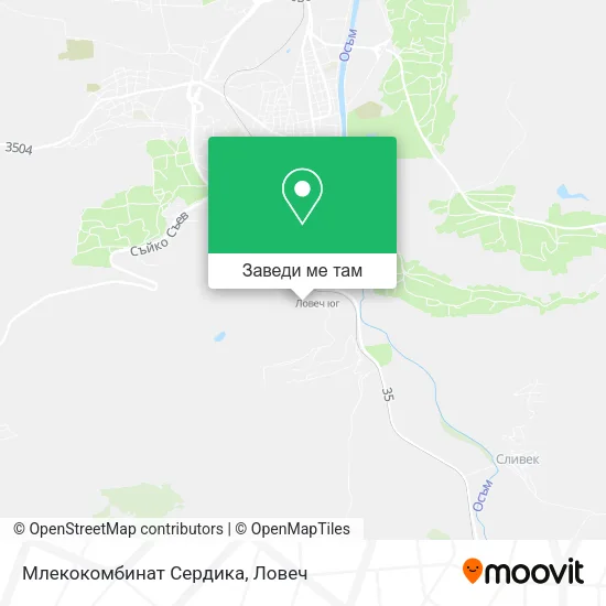 Млекокомбинат Сердика карта
