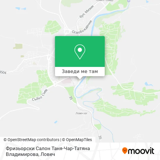 Фризьорски Салон Таня-Чар-Татяна Владимирова карта