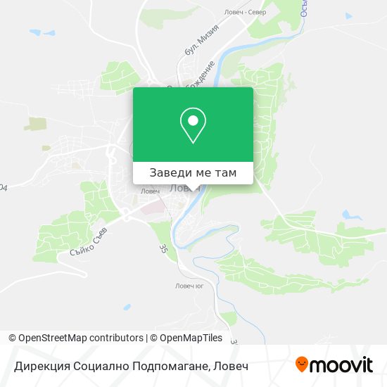 Дирекция Социално Подпомагане карта