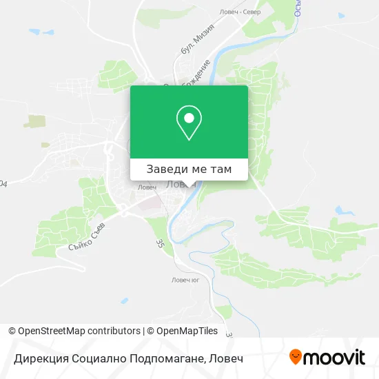Дирекция Социално Подпомагане карта