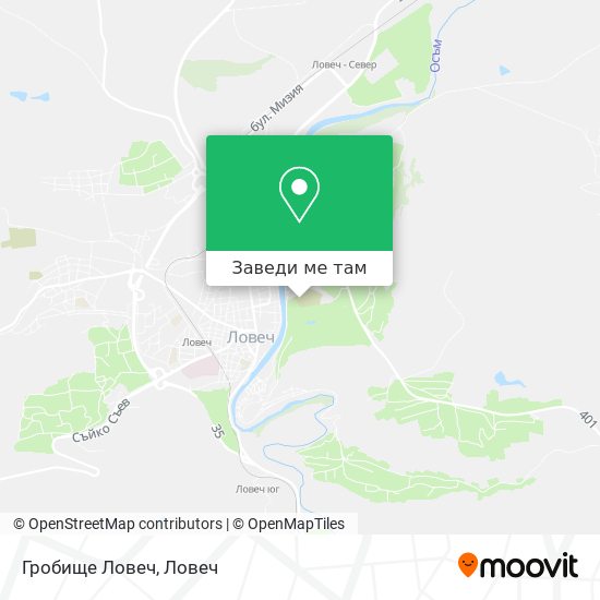 Гробище Ловеч карта