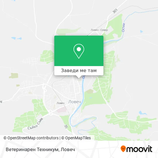 Ветеринарен Техникум карта