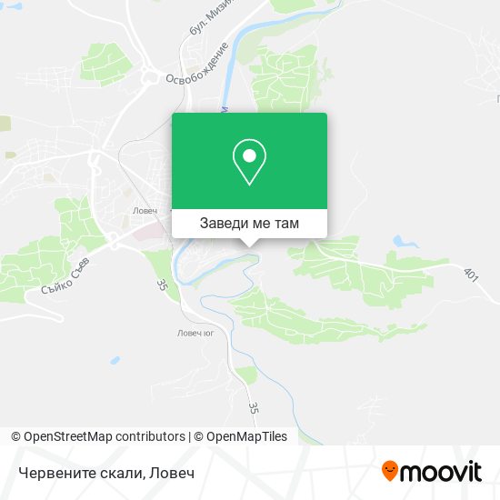 Червените скали карта