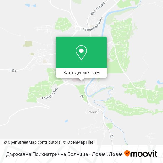 Държавна Психиатрична Болница - Ловеч карта