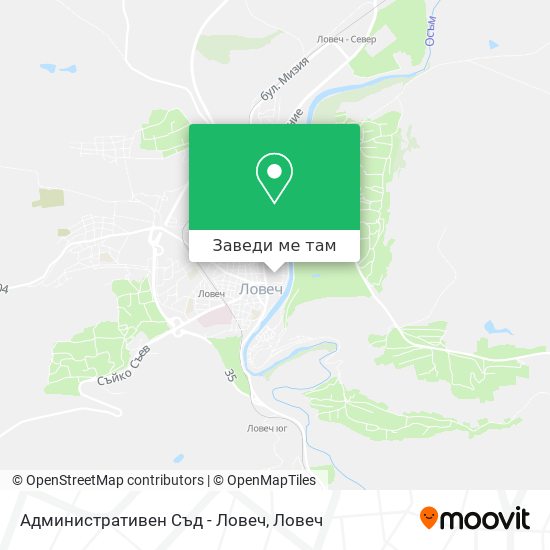Административен Съд - Ловеч карта