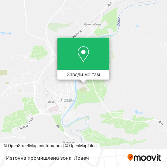 Източна промишлена зона карта