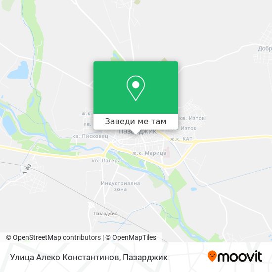 Улица Алеко Константинов карта