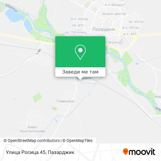 Улица Росица 45 карта
