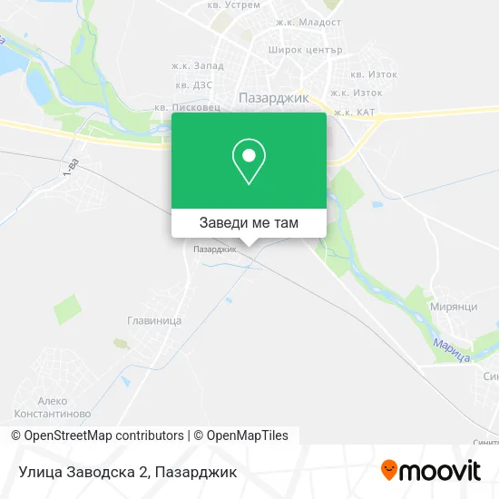 Улица Заводска 2 карта