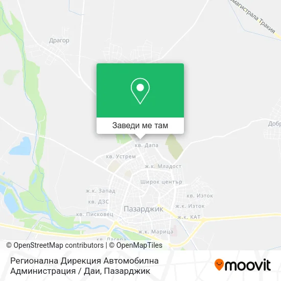 Регионална Дирекция Автомобилна Администрация / Даи карта