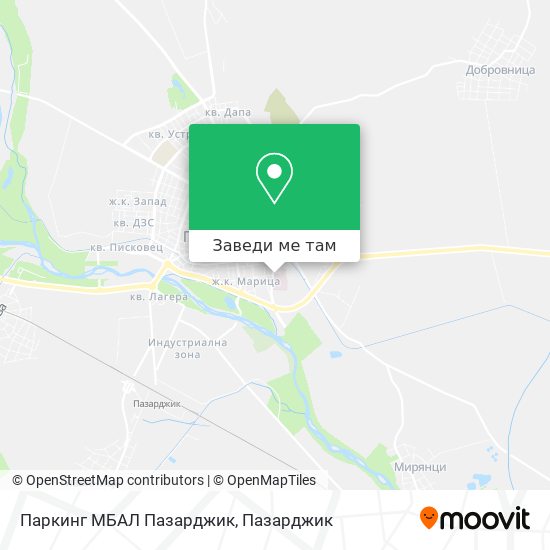 Паркинг МБАЛ Пазарджик карта