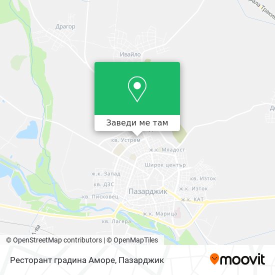 Ресторант градина Аморе карта