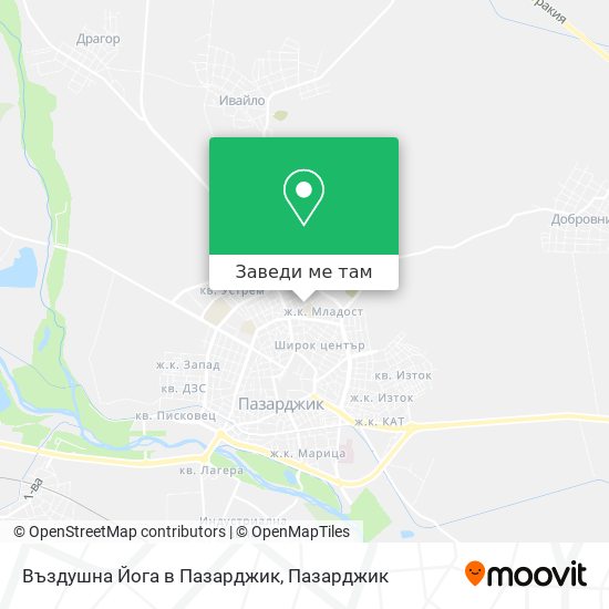 Въздушна Йога в Пазарджик карта
