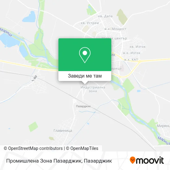 Промишлена Зона Пазарджик карта