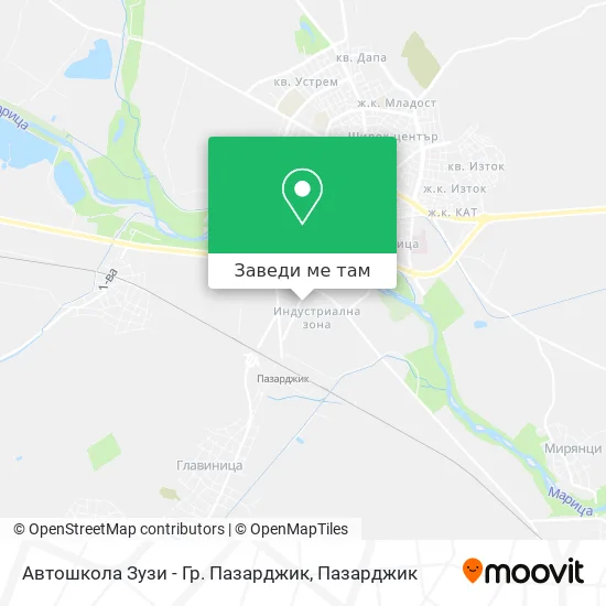 Автошкола Зузи - Гр. Пазарджик карта