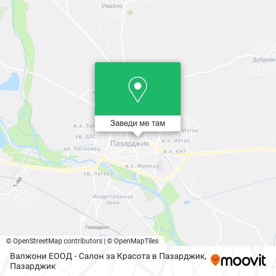 Валжони ЕООД - Салон за Красота в Пазарджик карта