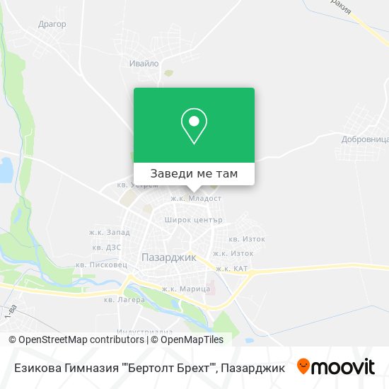 Езикова Гимназия ""Бертолт Брехт"" карта