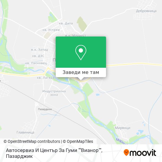 Автосервиз И Център За Гуми ""Вианор"" карта