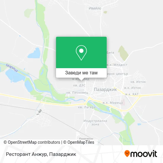 Ресторант Анжур карта